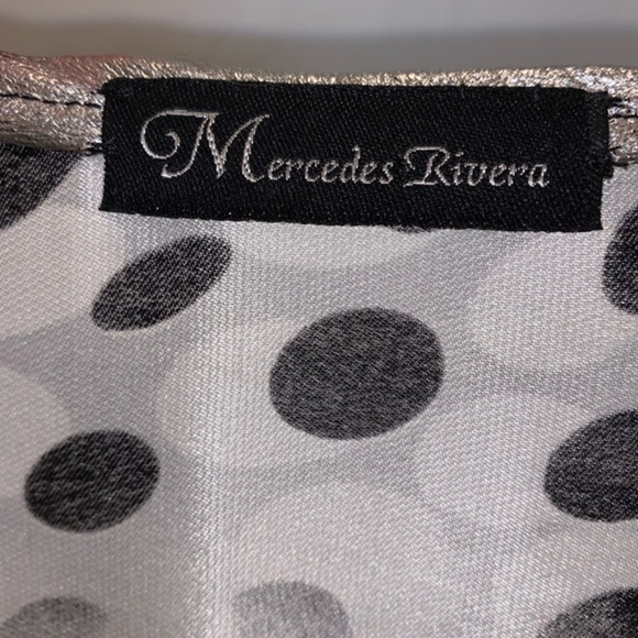 MERCEDES RIVERA SILK CRYSTAL LEOPARD PRINT ONE-OF-A-KIND  EMBELLISH DRESS - Picture 6 of 16